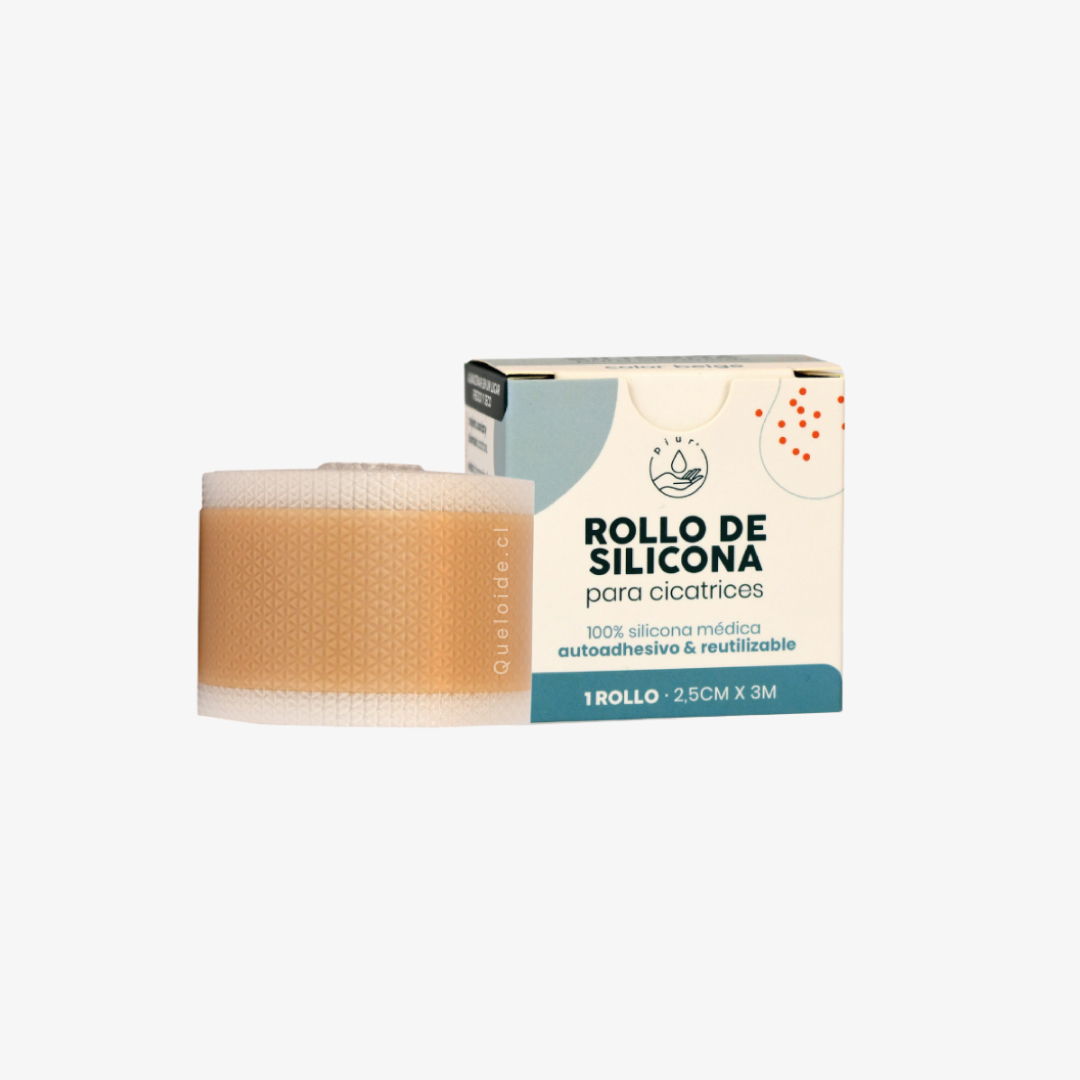 Rollo de silicona para cicatrices (Beige) 2,5cm x 3m PIUR®
