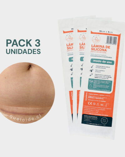 Lámina de silicona para cesárea: Pack de 3 Láminas de silicona 15cm x 3cm PIUR®