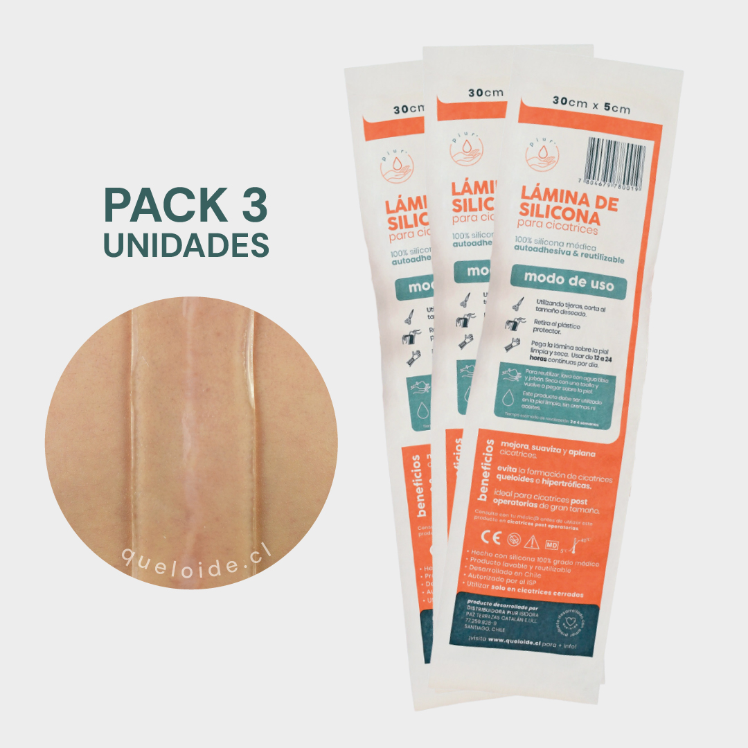 PACK XL TRANSPARENTE: 3 Láminas de silicona 30cm x 5cm (Transparente) PIUR®
