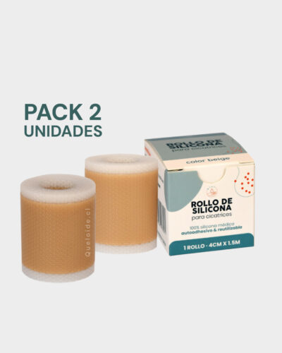 Pack 2 Rollos de Silicona 4cm x 1,5m (Beige) PIUR®