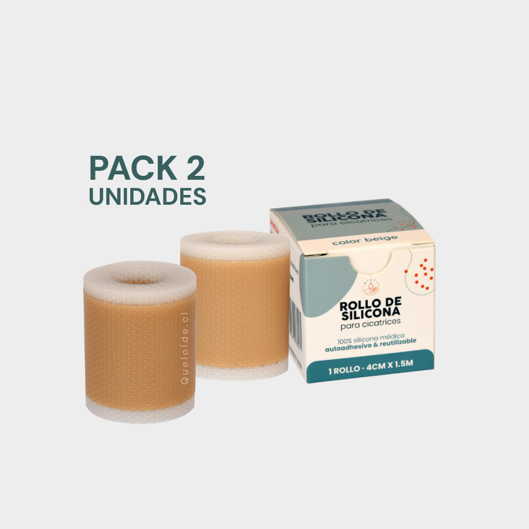 Pack 2 Rollos de Silicona 4cm x 1,5m (Beige) PIUR®