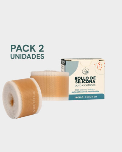 Pack 2 Rollos de silicona para cicatrices (Beige) 2,5cm x 3m PIUR®