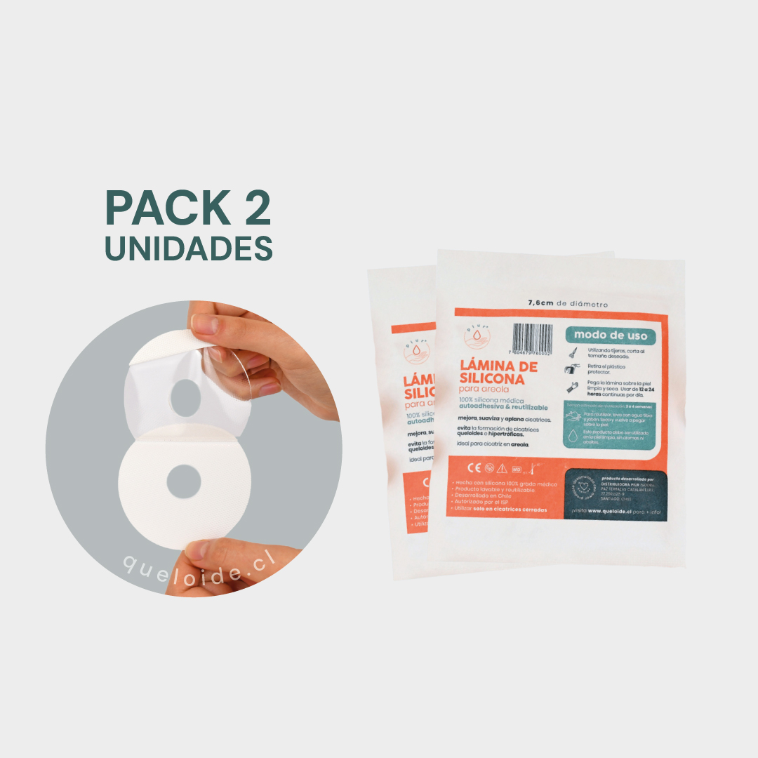 Lámina de silicona para areola: Pack de 2 Láminas de silicona 7,6cm PIUR®