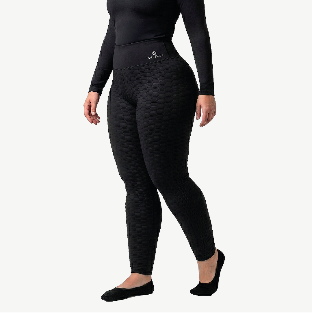 Calza con relieve ondulado para lipedema ModelleSkin